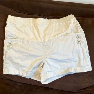 Old Navy full panel waist maternity khaki shorts